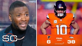 quotDenver SWEEP the NFC Southquot  ESPN reacts to Bo Nix throws 4 TDs Broncos DESTROY Falcons 386 [upl. by Coray920]