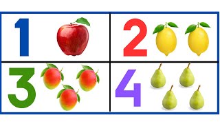 Learn 1 to 10 Numbers amp Fruit Names  123 Number Names  1234 Counting for Kids  Samshow [upl. by Ger]