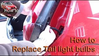 Replacing Tail Light Bulb Fiat Punto 19992006 mk2 [upl. by Noteloc]