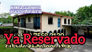 YA RESERVADACasa En Venta EL SALVADOR Calle a JayaqueTerreno Con Árboles [upl. by Lyrahc38]