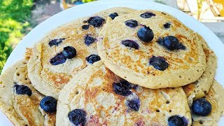 Best Ever GlutenFree Vegan Pancakes 4 Ingredients [upl. by Hras915]