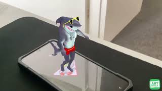 Image Tracking AR for ArtCebolas Decentraland Lifeguard Shark Skin [upl. by Aloke389]