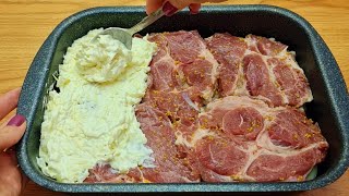 Unglaublich leckeres Rezept für Fleisch im Ofen Tolles Abendessen in 10 Minuten  111🔝❗❗ [upl. by Holmun]