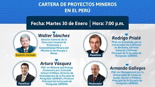 Webinar Cartera de Proyectos Mineros en el Perú [upl. by Jammal]