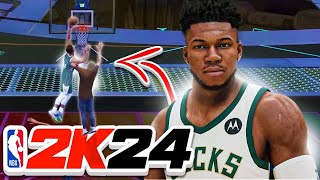 My GIANNIS ANTETOKOUNMPO BUILD w HOF BULLDOZER CANT BE STOPPED ON NBA 2K24 [upl. by Kerry292]