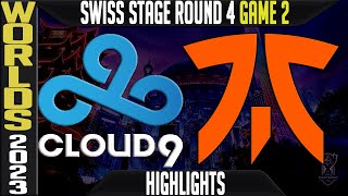 C9 vs FNC Highlights Game 2  Worlds 2023 Swiss Stage Day 6 Round 4  Cloud9 vs Fnatic G2 [upl. by Eirased853]