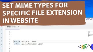 How to Set MIME Types for Specific File Extensions via Htaccess in Website  PHP  HTML  WordPress [upl. by Neeli]