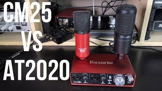 CM25 VS AT2020 rap vocal  Focusrite Scarlett 2i2 [upl. by Arhat458]