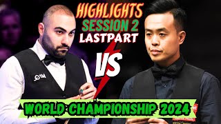 Hossein Vafaei vs Marco Fu  World Championship Snooker 2024  Session 2  Last Part [upl. by Bianchi449]