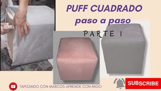 Aprende a TAPIZAR UN PUFF Y COSER tutorial FÁCILparte 1 [upl. by Mitchel361]