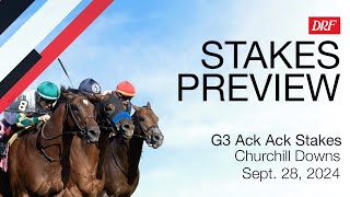 Grade 3 Ack Ack Stakes Preview  September 28 2024 [upl. by Cahan317]