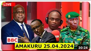 AMAKURU YA BBC GAHUZA 25042024 YIHUTA KU BURUNDI RWANDA CONGO NAYAVURWA KWISI [upl. by Rorry]