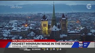 Geneva Switzerland introducing highest minimum wage in world [upl. by Eifos]