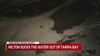 Hurricane Milton sucks water out of Tampa Bay [upl. by Pollock]