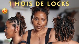 Update Locks Déjà 1 mois  Perte de locks difficultés premier shampooing  retwist  Maybiyd [upl. by Damita147]