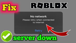 Fix Roblox server down Roblox app No network please retry when connection in internet Android issu [upl. by Haisa62]