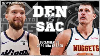 Denver Nuggets vs Sacramento Kings Full Game Highlights  Dec 2  2024 NBA Season [upl. by Ylrak]