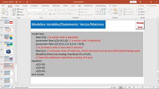 Modelica Tutorials for Beginners 30  VariablesStatements [upl. by Loresz]