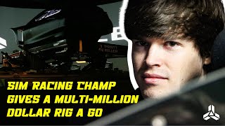 SIM RACING CHAMP GIVES A MULTIMILLION DOLLAR RIG A GO [upl. by Gambrell]