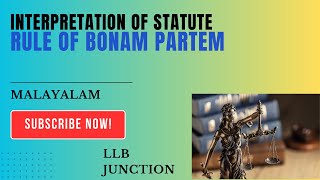 Rule of Bonam Partem  Interpretation of Statutes [upl. by Alledi]