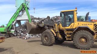 4K Sennebogen 825 And Volvo L90F Working With Scrap Metal [upl. by Mettah112]