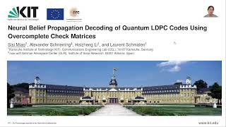 ITW 2023 Neural belief propagation decoding of quantum LDPC codes using overcomplete check matrice [upl. by Apgar]