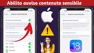 Come abilitare gli avvisi sui contenuti sensibili su iPhone [upl. by Aileek94]