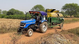 Amezing Surjeet Thresher Machine 4 Fan 775 RPM in a Short Time Tha Rice Cutting  Sonalika Tractor [upl. by Birkle]