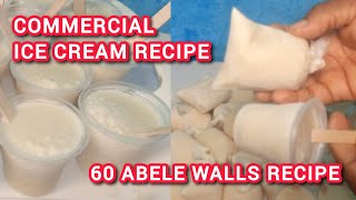 HOW TO MAKE ICE CREAM  HOW TO MAKE 60 ABELE WALLS RECIPE [upl. by Anelra]