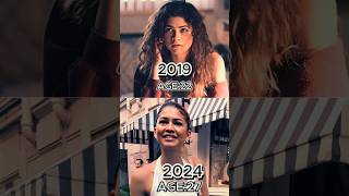 Euphoria actors 20192024 Main Cast Then And Now movie film shorts series evolution fyp [upl. by Semmes908]