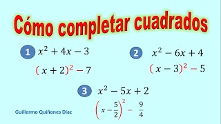 Como completar cuadrados fácilmente  Trinomio Cuadrado Perfecto  3 ejercicios resueltos fácil [upl. by Jerol538]