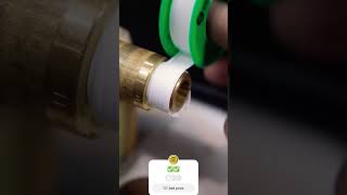 Threading teflon tape home bathroom viralvideo trending plumbing top plumber ideas threads [upl. by Strander]