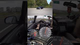 200 HP Honda Civic EK4 VTi Acceleration  VTEC B20 Swap  Exhaust Sound  Autobahn [upl. by Rutherford]