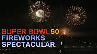 Spectacular Super Bowl 50 Fireworks San Francisco 2016 [upl. by Gaddi268]