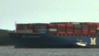 Largest Container Ship  MOL Paramount Entering Halifax Harbour [upl. by Naves]