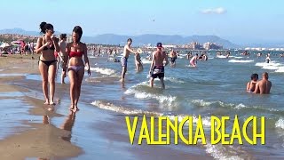 VALENCIA BEACH Malvarrosa and El Cabanyal Las Arenas Spain [upl. by Carnes]