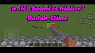 Bed VS Slime Which Bounces Higher Minecraft Testing Fun [upl. by Nylknarf285]