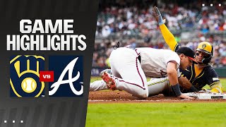 Brewers vs Braves Game Highlights 8624  MLB Highlights [upl. by Pearse850]