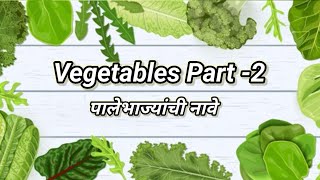 Leafy Vegetables name पालेभाज्यांची नावेLeafy vegetables name with picture in English and Marathi [upl. by Brittnee602]