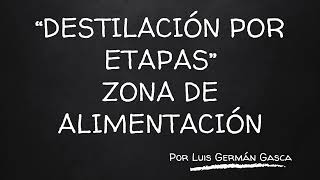 Destilación 25 quotDestilación por etapas Zona de Alimentación quot [upl. by Meit]