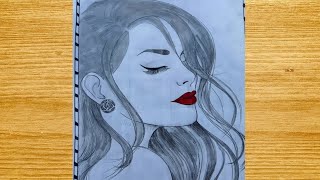 How to Draw a Beautiful Model Sketch l Easy Sketch of Girl l Real Artist Easy Drawing [upl. by Dewayne]