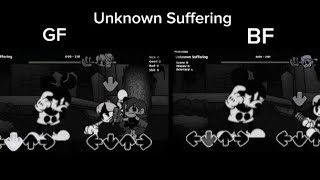 FNF Unknown Suffering song compare the video for gf mix and bf [upl. by Ohare713]