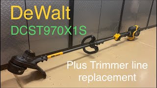 DeWalt StringTrimmer DCST970X1S 60V FlexVolt and trimmer line replacement DCST970 [upl. by Ecirted]