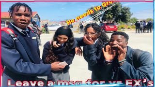 Asking School girls to LEAVE a message for their EX’s funny viralvideo southafrica [upl. by Idou511]