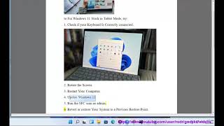 Fix Windows 11 Stuck in Tablet Mode [upl. by Manuela]