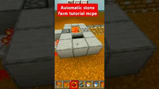 Automatic stone farm mcpe tutorial minecraft minecrafttutorial minecraftmusic gaming videogame [upl. by Strong997]