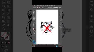 Haw To Tiger Logo vector Logo design tricks graphic design tricksmy shortsgdshimonillustrator [upl. by Barnabas410]