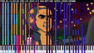 BLACK MIDI Neon Pegasus  Parry Gripp 185000 notes [upl. by Oren296]