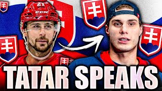 TOMAS TATAR SPEAKS OUT ON JURAJ SLAFKOVSKY MONTREAL CANADIENS NEWS [upl. by Jobye]