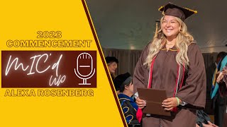 Micd Up 🎙  Alexa Rosenberg  Rowan University Commencement [upl. by Karney]